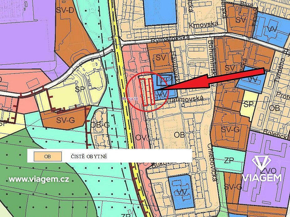 Prodej komerčního pozemku 1 067 m² – pohled 2