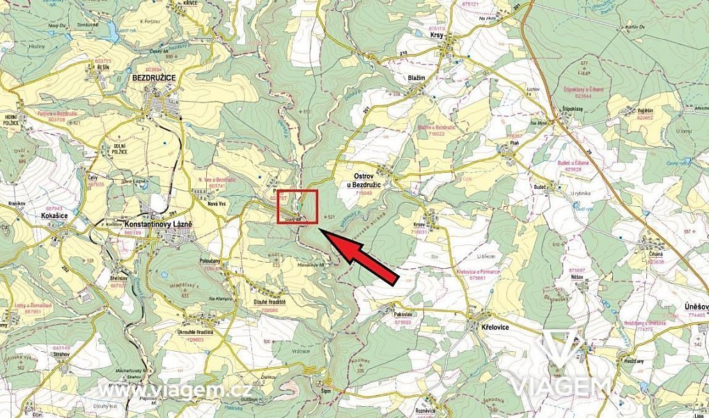 Prodej pole 5 504 m², Ostrov u Bezdružic – náhled fotky 3