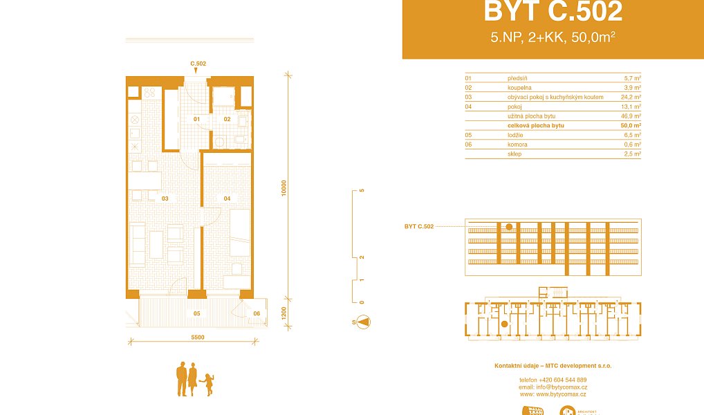 Prodej bytu 2+kk 50 m², Velvary – náhled fotky 11