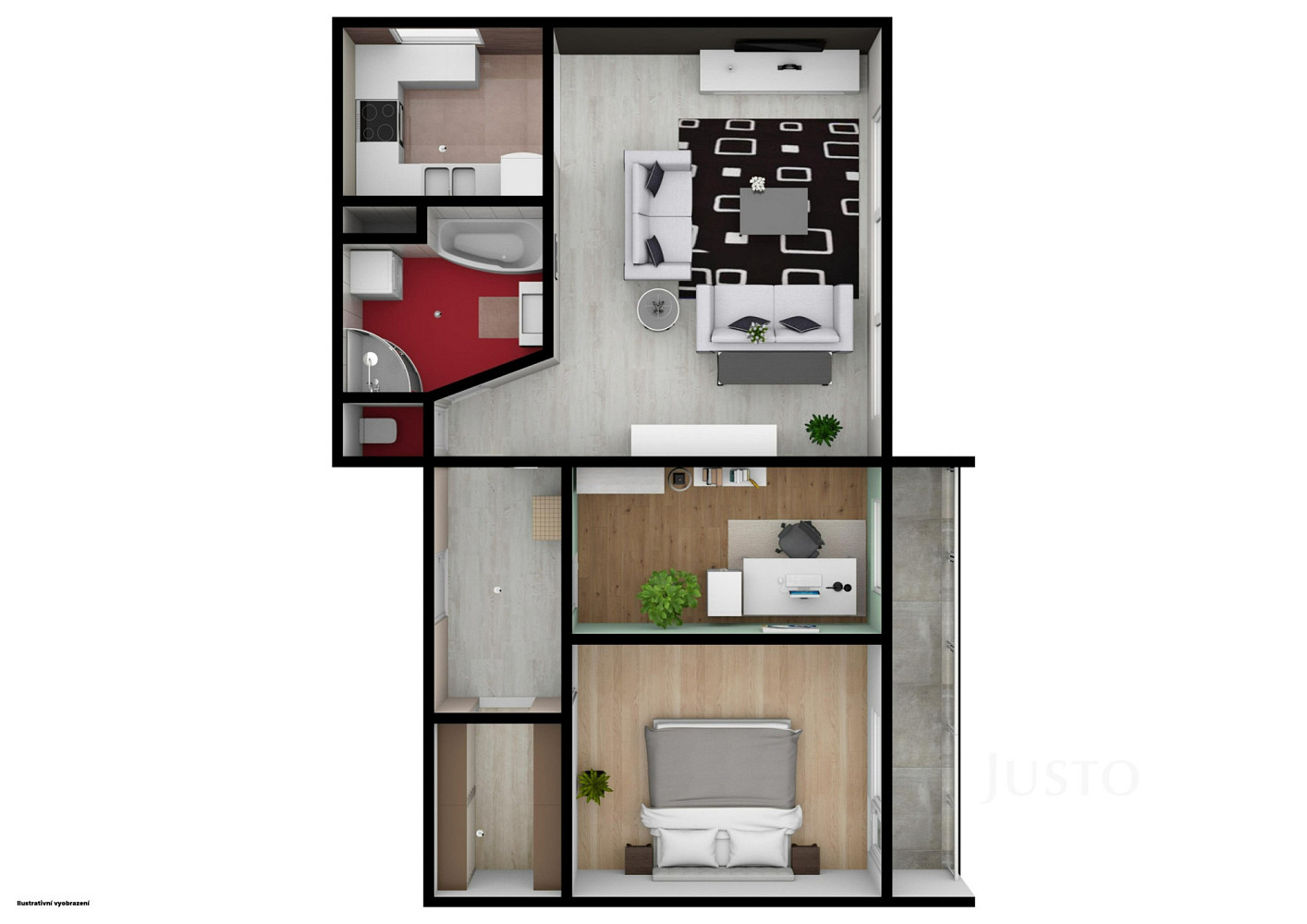 Pronájem bytu 3+1 74 m² — photo 4