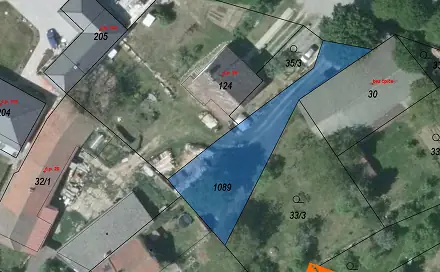 Prodej stavebního pozemku 255 m², Nová Ves, okres Třebíč