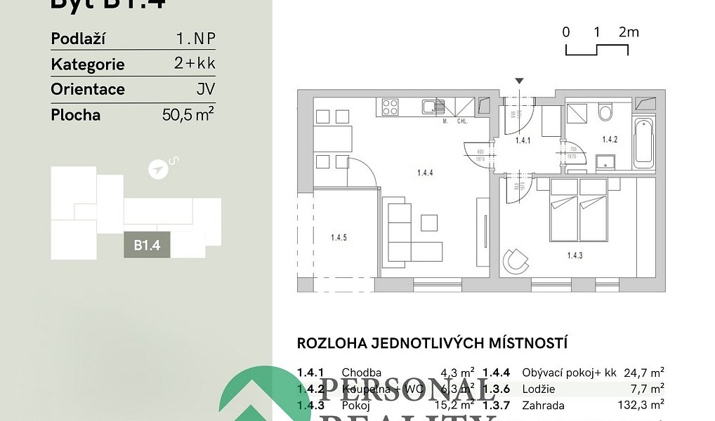 Pronájem bytu 2+kk 50 m², Chlumec nad Cidlinou – náhled fotky 6