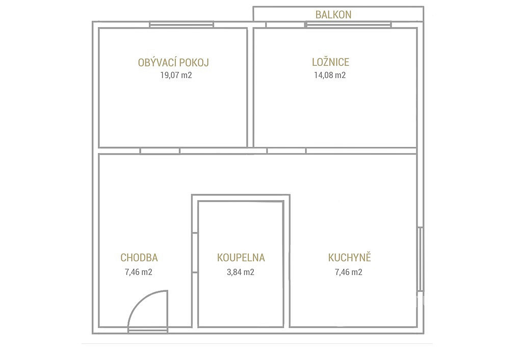 Prodej bytu 2+1 52 m² - Ansicht 5