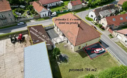 Prodej komerčního pozemku 812 m², Hořany, okres Nymburk