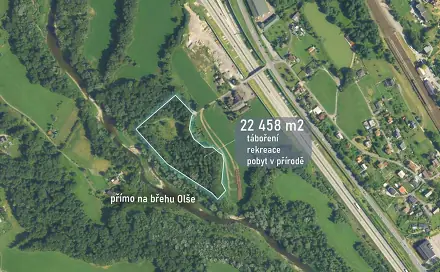 Prodej komerčního pozemku 22 458 m², Bystřice, okres Frýdek-Místek