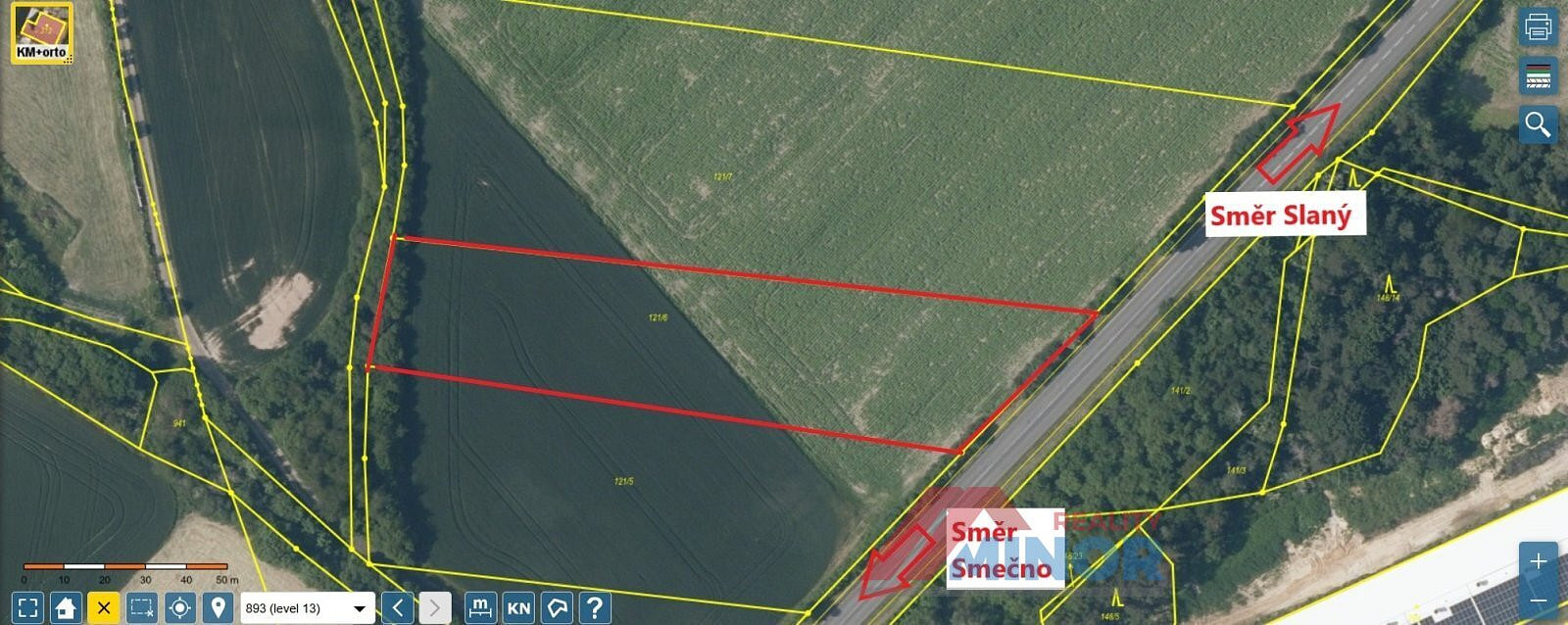 Prodej pole 8 414 m² – fotografie 2
