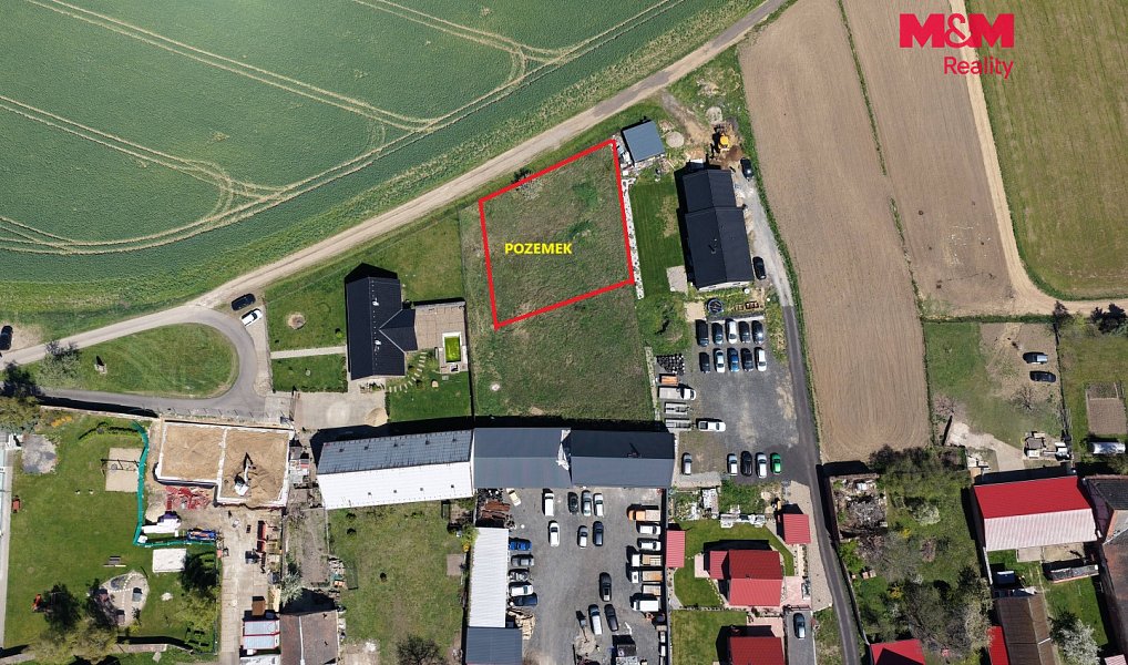 Prodej stavebního pozemku 832 m², Droužkovice – náhled fotky 2