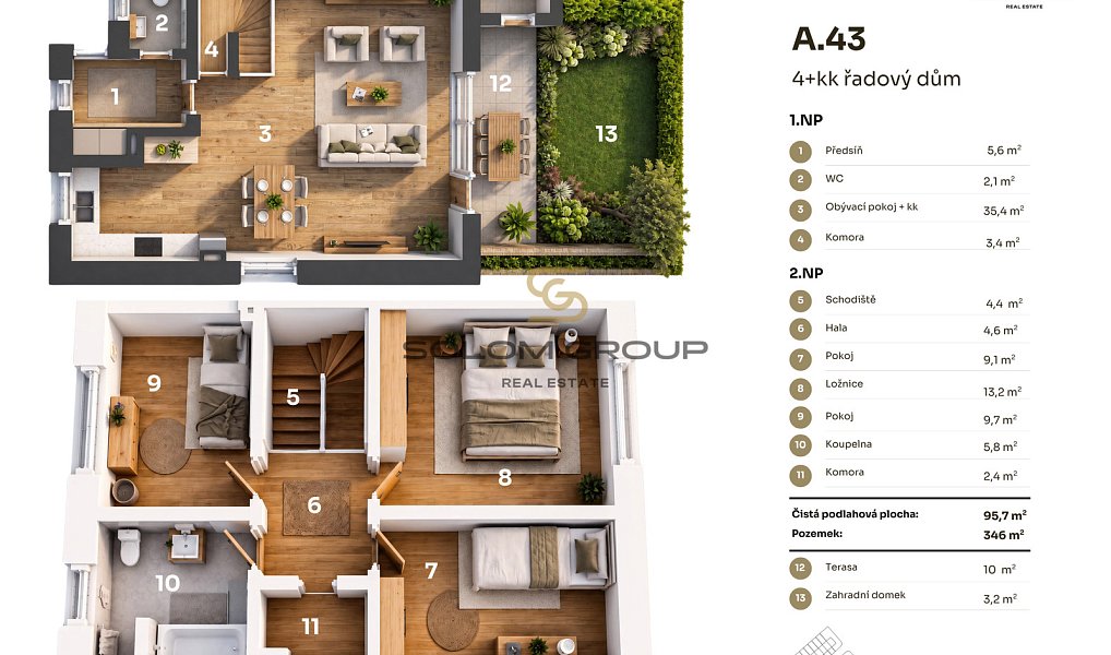 Prodej domu 106 m² s pozemkem 346 m², Jenštejn – náhled fotky 11