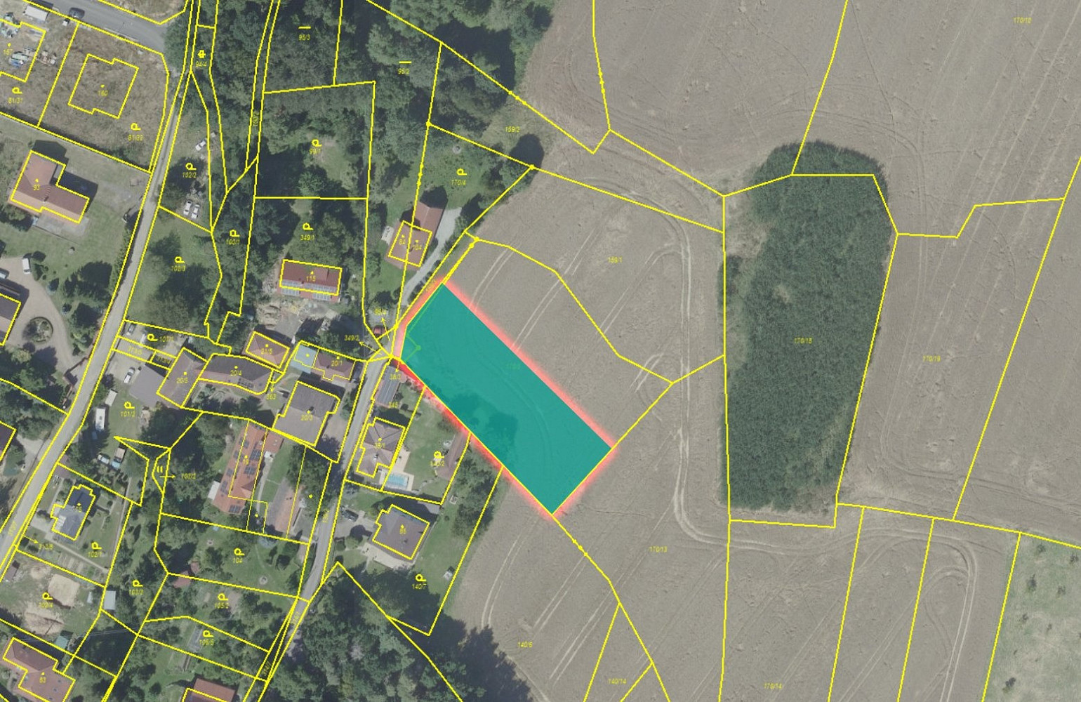 Prodej stavebního pozemku 1 595 m² – fotografie 3