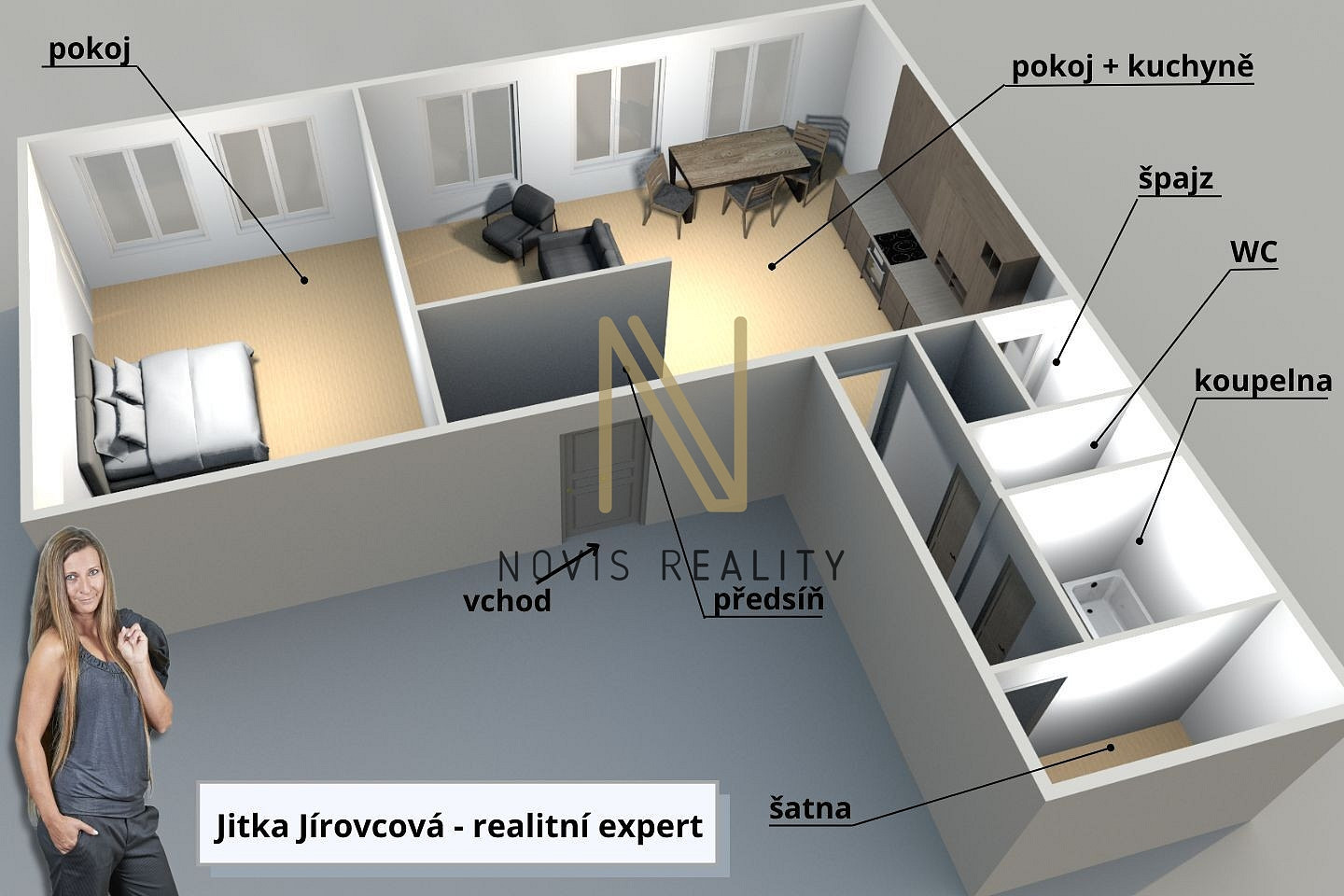 Pronájem bytu 2+kk 69 m² – fotografie 5