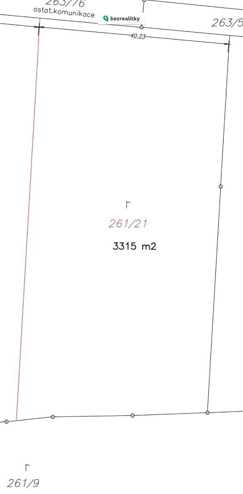 Prodej stavebního pozemku 3 315 m² — photo 2