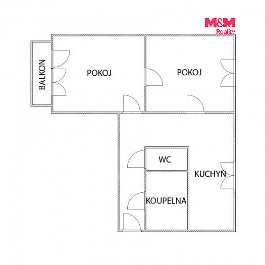 Pronájem bytu 2+1 56 m² — photo 3