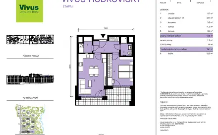 Prodej bytu 2+kk 54 m², Modřanská, Praha 4