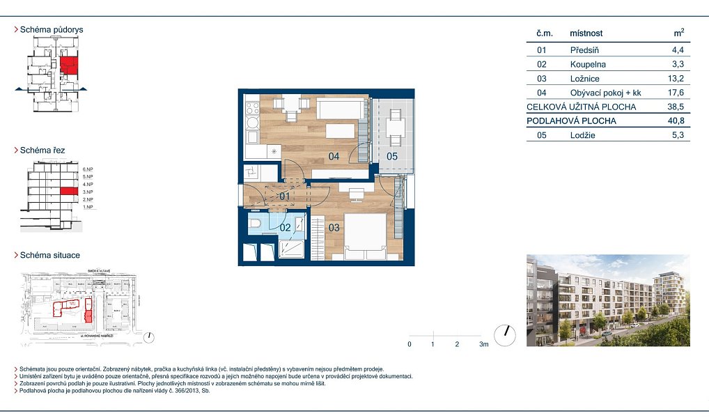 Prodej bytu 2+kk 38 m², Praha – náhled fotky 2