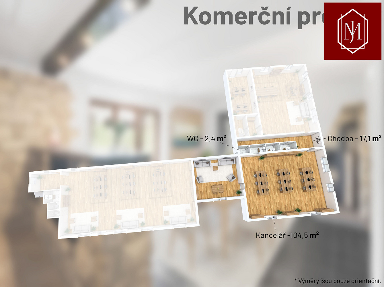 Pronájem kanceláře 142 m² – fotografie 4