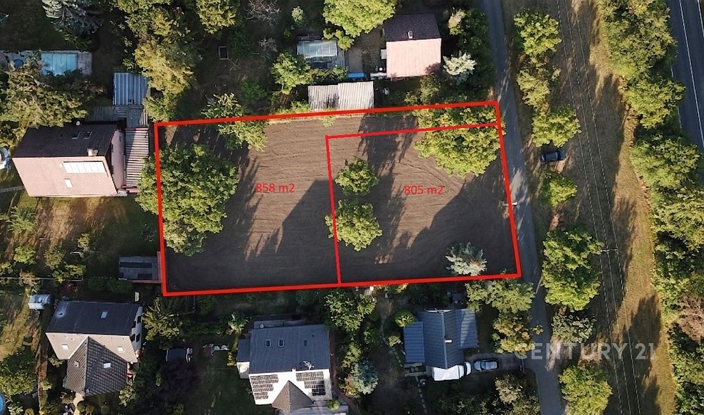 Prodej stavebního pozemku 858 m², Řitka – fotka 1 z 8