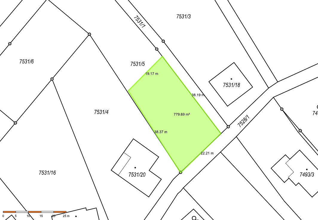 Prodej stavebního pozemku 800 m²