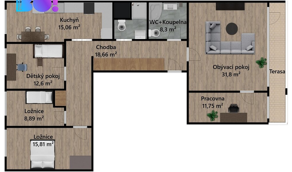 Prodej bytu 4+1 123 m², Praha – náhled fotky 16
