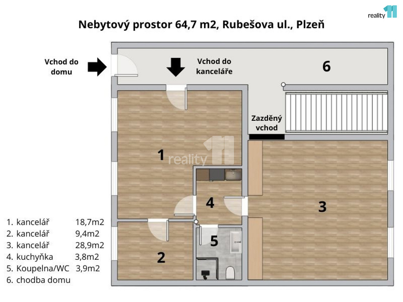 Prodej kanceláře 65 m² — photo 2