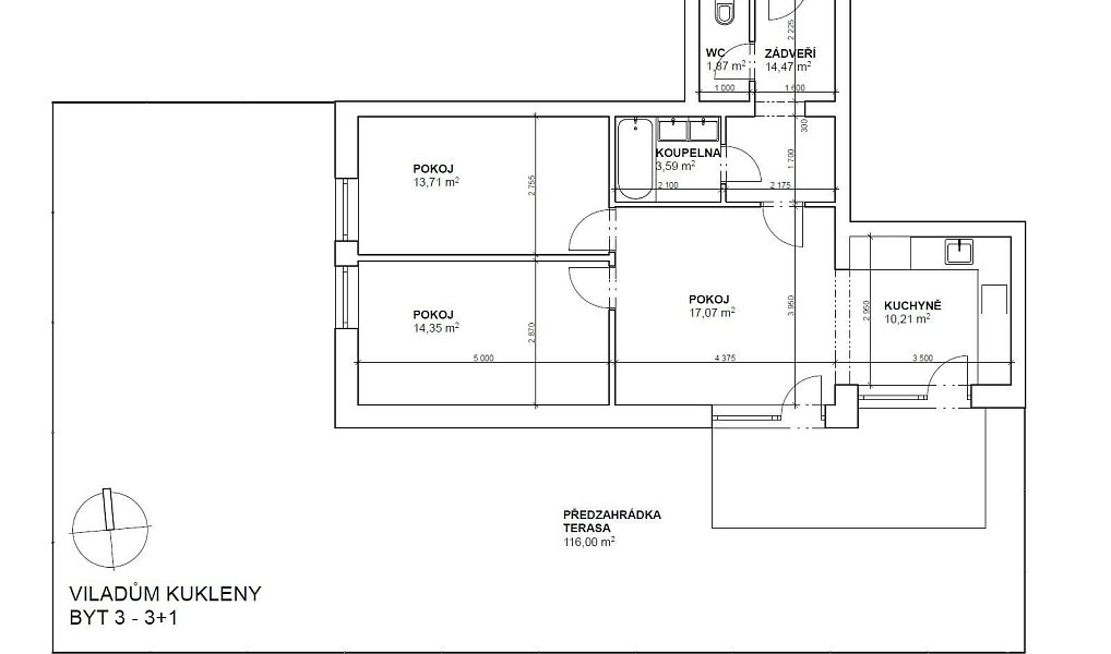 Pronájem bytu 3+1 188 m², Hradec Králové – náhled fotky 2