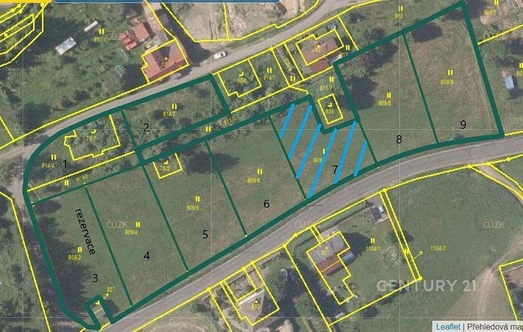 Prodej stavebního pozemku 868 m² – pohled 5