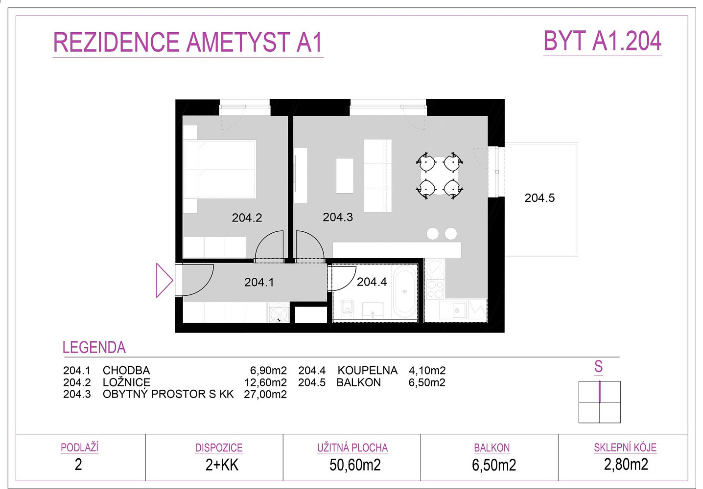 Prodej bytu 2+kk 51 m² – další