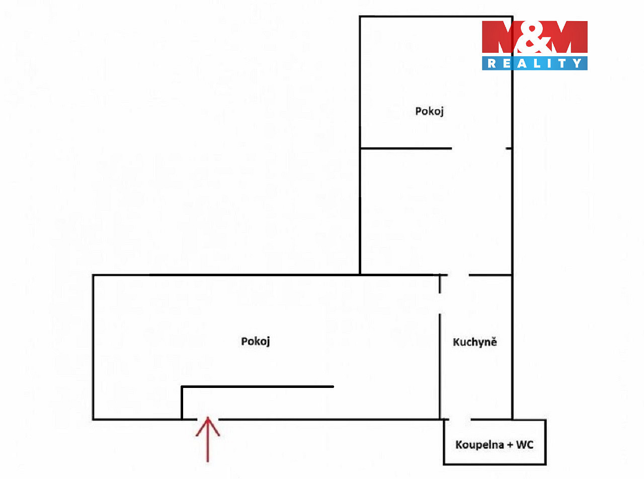 Pronájem bytu 2+kk 80 m² - Widok 2