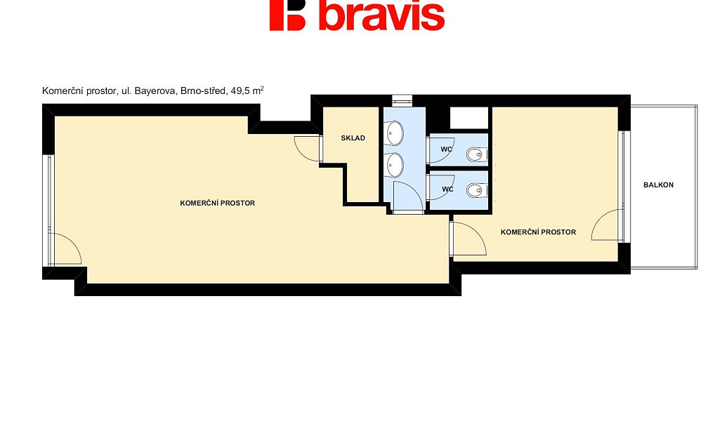 Pronájem obchodních prostor 47 m², Brno – náhled fotky 5