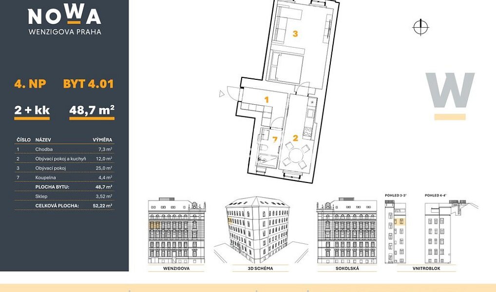 Prodej bytu 2+kk 50 m², Praha – náhled fotky 8