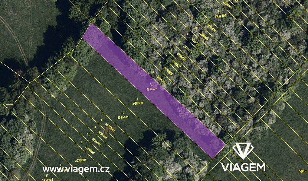 Prodej pole 877 m², Hrubá Vrbka – náhled fotky 4