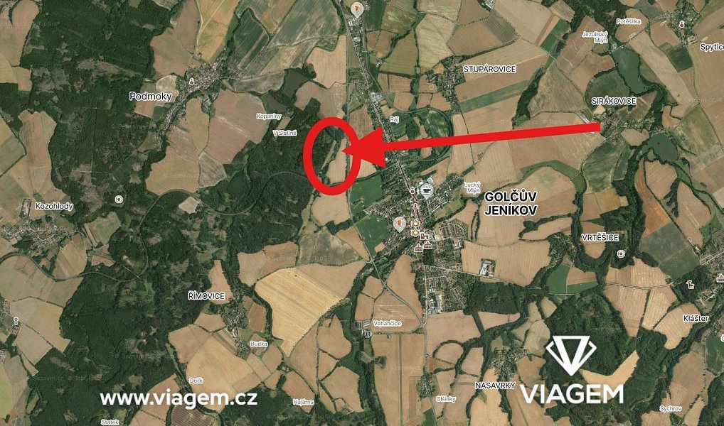 Prodej pole 860 m², Golčův Jeníkov – náhled fotky 2