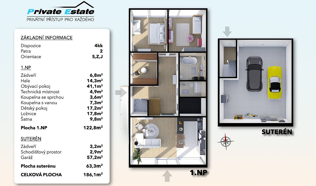 Prodej domu 186 m² s pozemkem 487 m², Horoušany – náhled fotky 34