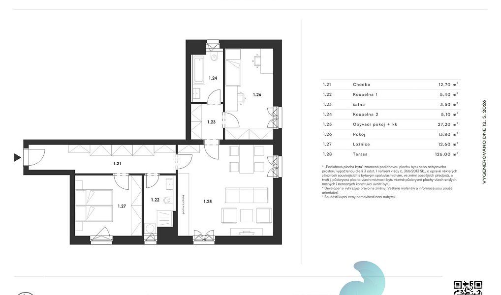 Prodej bytu 3+kk 85 m², České Budějovice – náhled fotky 4