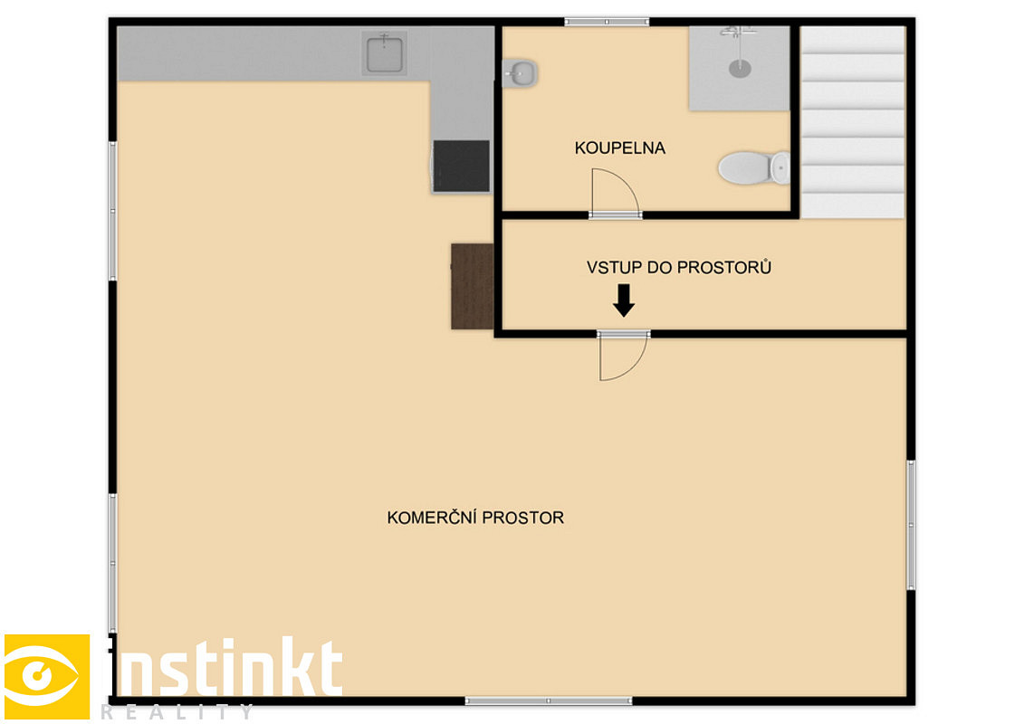 Pronájem kanceláře 45 m² – fotografie 2