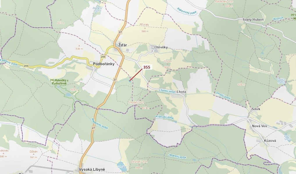 Dražba lesa, 1924 m², Rakovník, Žďár