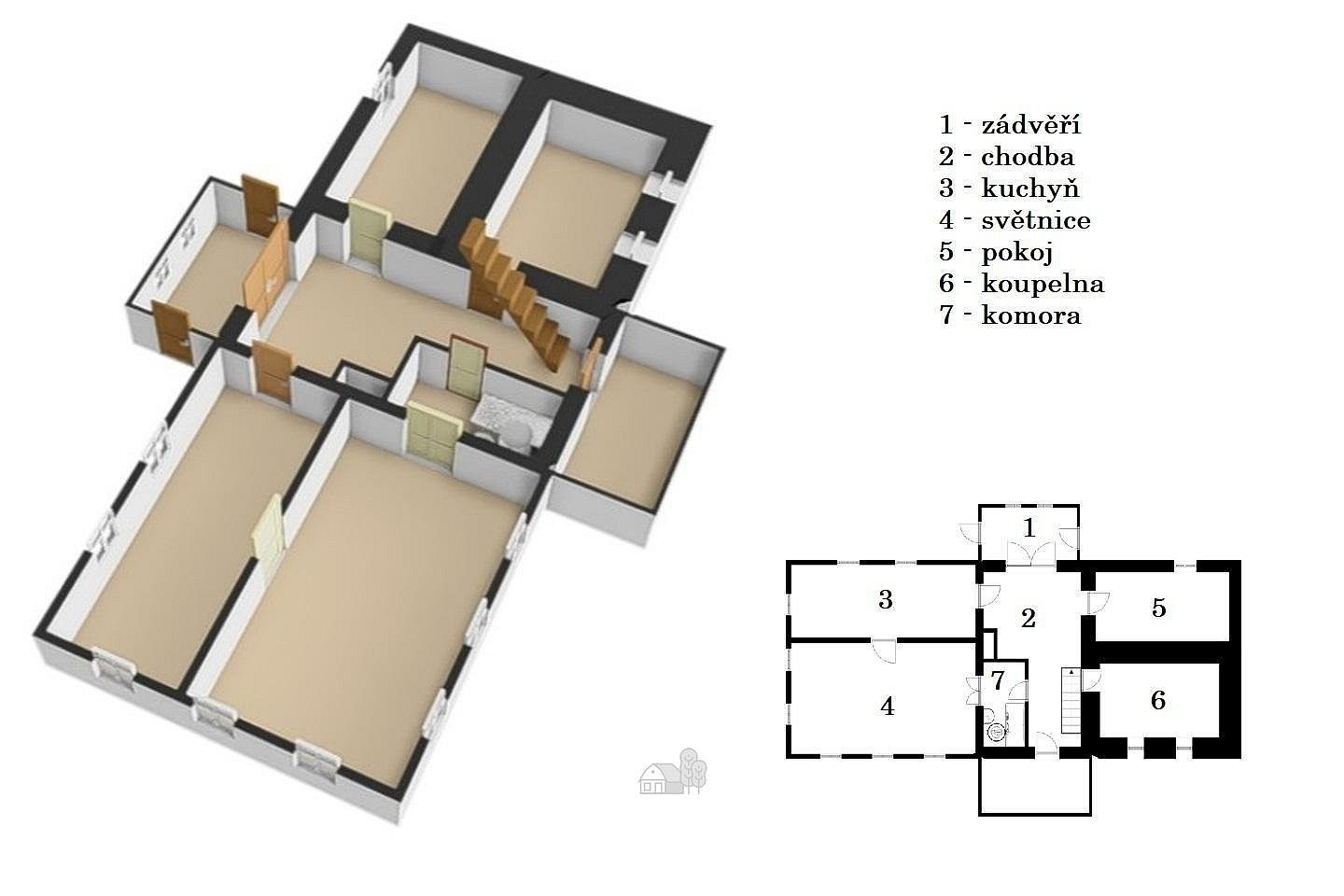 Prodej chaty/chalupy 108 m² s pozemkem 2 289 m² – pohled 4