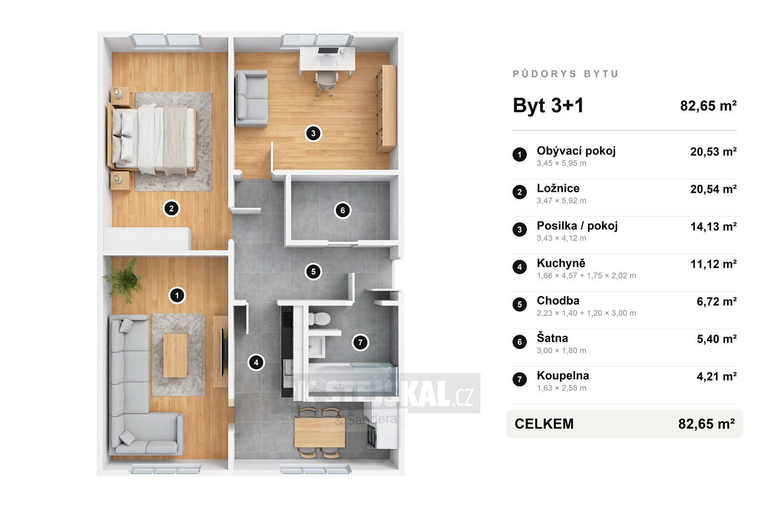 Prodej bytu 3+1 84 m² – fotografie 3