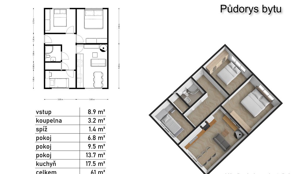 Prodej bytu 3+1 61 m², Dolní Dvořiště – náhled fotky 16