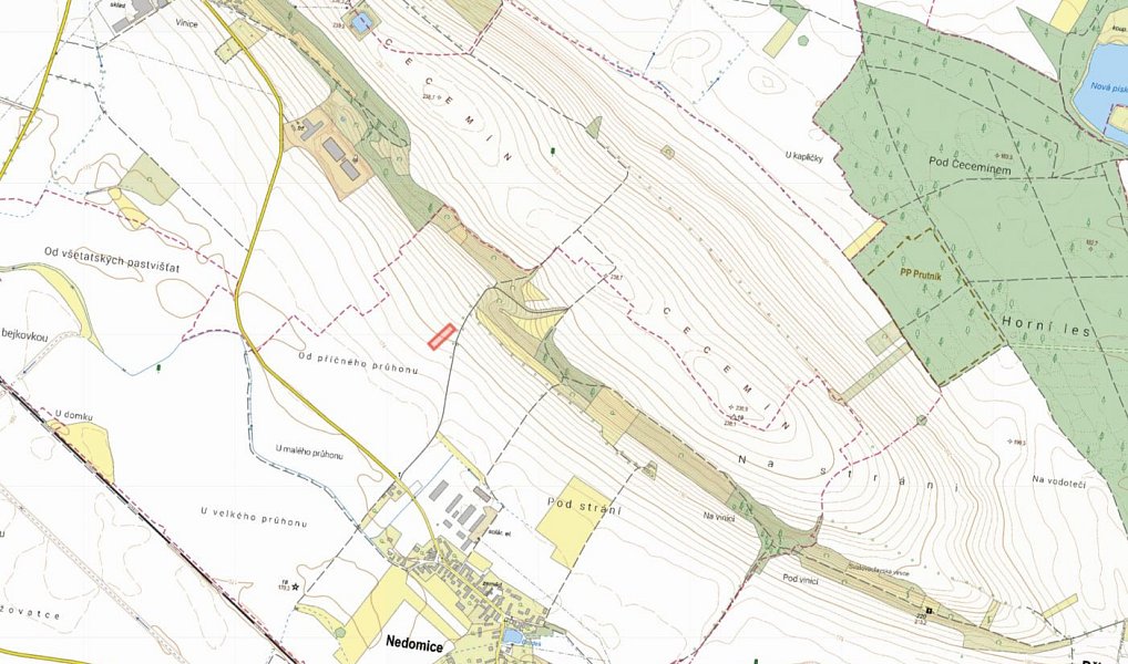 Prodej pole 2 534 m², Nedomice – náhled fotky 2