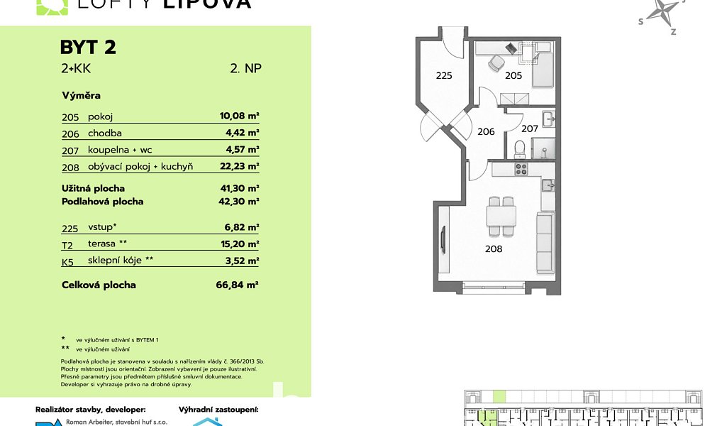 Prodej bytu 2+kk 42 m², Hodonice – náhled fotky 5