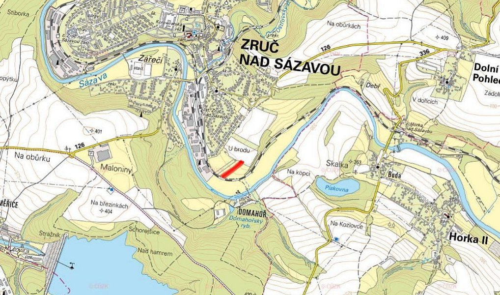 Prodej stavebního pozemku 5 369 m², Zruč nad Sázavou – náhled fotky 5