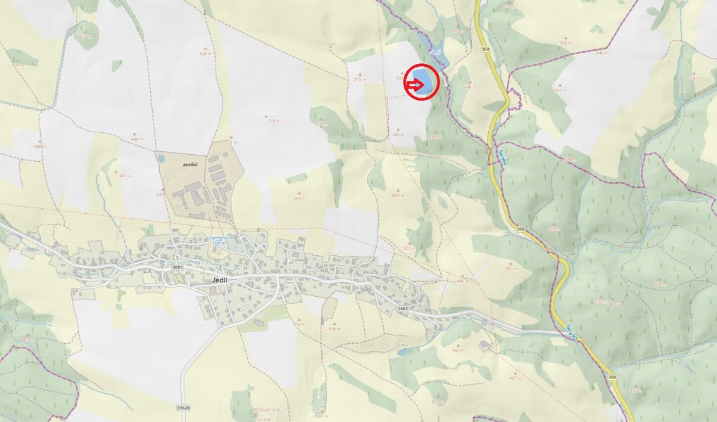 Prodej pole 8 401 m², Jedlí – náhled fotky 3