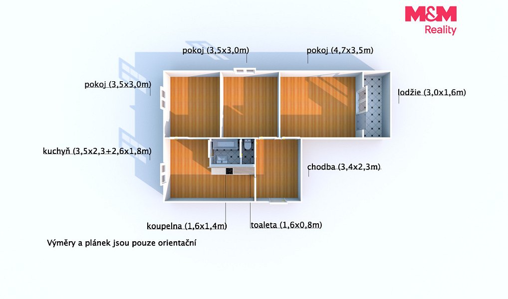 Prodej bytu 3+1 63 m², Rovná – náhled fotky 13