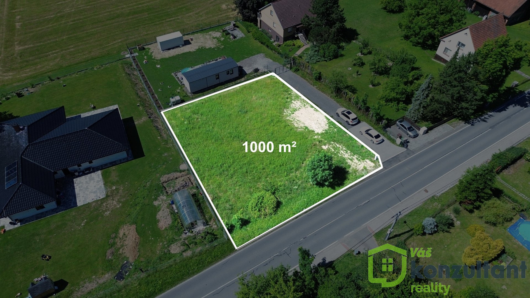 Prodej stavebního pozemku 1 000 m² – fotografie 3