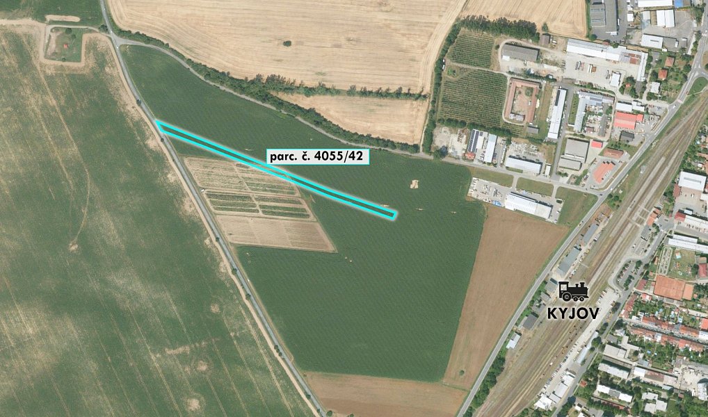 Prodej stavebního pozemku 2 936 m², Kyjov – náhled fotky 2