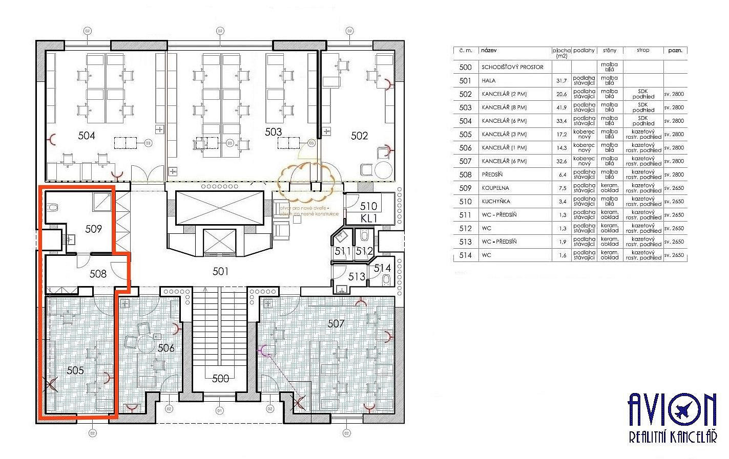 Pronájem kanceláře 31 m² – fotografie 3