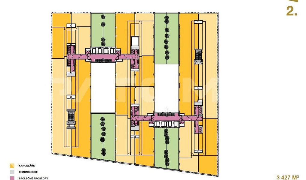 Pronájem kanceláře 1 264 m², Praha – náhled fotky 3