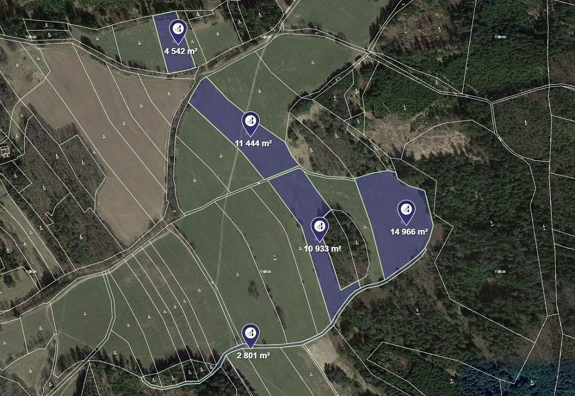 Prodej louky 44 686 m²