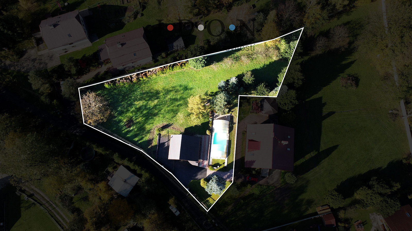 Prodej stavebního pozemku 2 694 m² – pohled 3