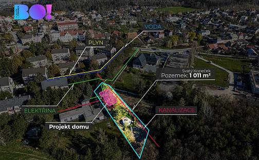 Prodej stavebního pozemku 1 011 m², Olomouc